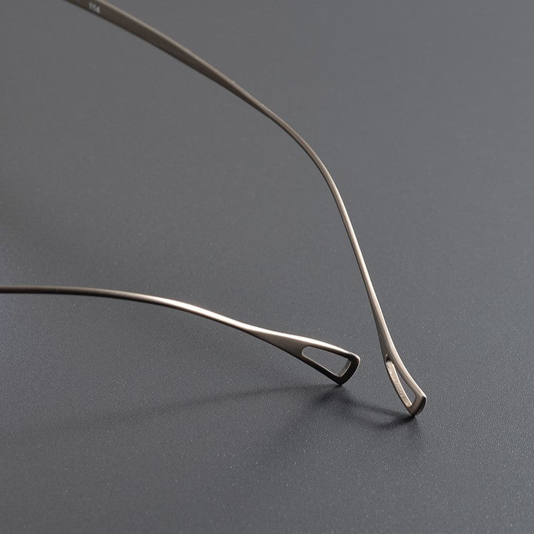 KameManNen Style 114 Pure Titanium Rectangular Eyeglass Frame | Lightweight Full Rim Glasses for High Prescription & Daily Wear - HP eyeglasses