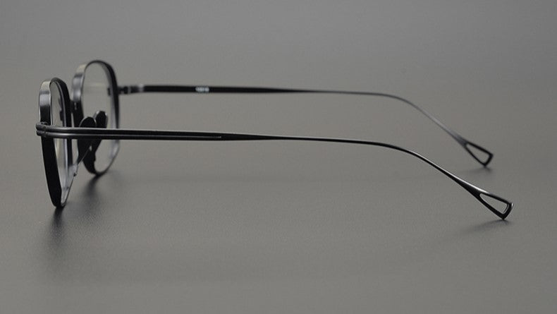 KameManNen Style 114 Pure Titanium Rectangular Eyeglass Frame | Lightweight Full Rim Glasses for High Prescription & Daily Wear - HP eyeglasses