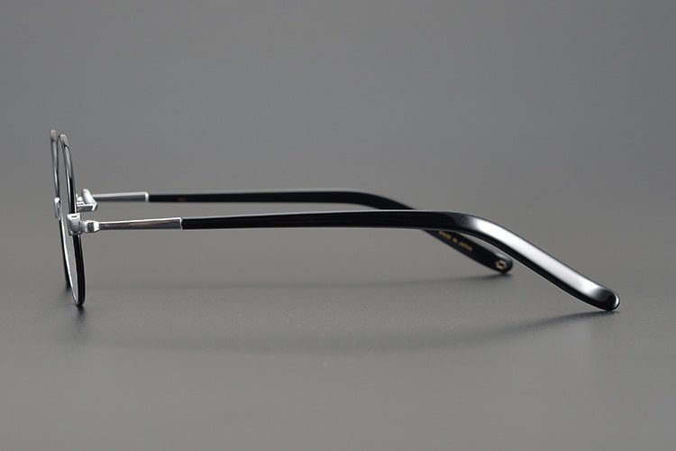 KMN103 Japanese Handmade Round Eyeglasses | Pure Titanium Frame with Integrated Nose Pads - HP eyeglasses