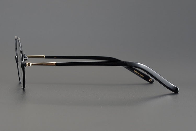 KMN103 Japanese Handmade Round Eyeglasses | Pure Titanium Frame with Integrated Nose Pads - HP eyeglasses