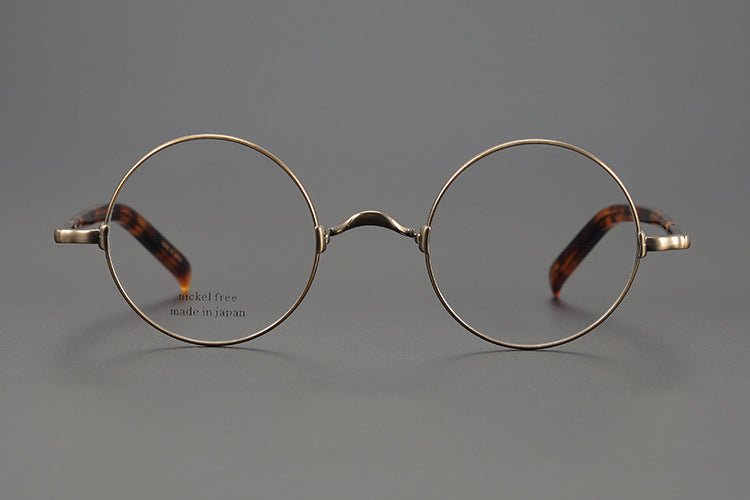KMN103 Japanese Handmade Round Eyeglasses | Pure Titanium Frame with Integrated Nose Pads - HP eyeglasses