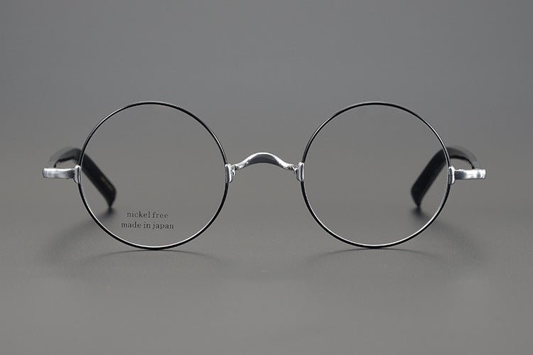 KMN103 Japanese Handmade Round Eyeglasses | Pure Titanium Frame with Integrated Nose Pads - HP eyeglasses