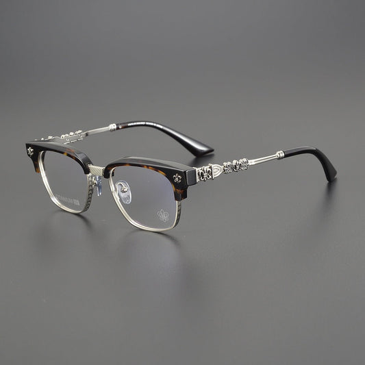 Limited Edition Handcrafted Browline Eyeglass Frame | Gothic Carved Acetate – CH8224 - HP eyeglasses