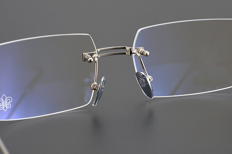 LORDIE Designer Rimless Glasses – Gold Frameless Eyewear with Titanium Temples | Stylish Lightweight Eyeglasses for Men & Women - HP eyeglasses
