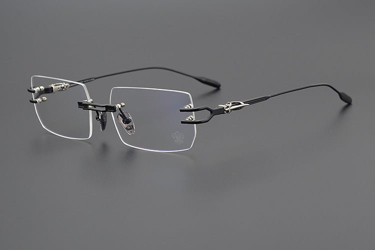 LORDIE Designer Rimless Glasses – Gold Frameless Eyewear with Titanium Temples | Stylish Lightweight Eyeglasses for Men & Women - HP eyeglasses