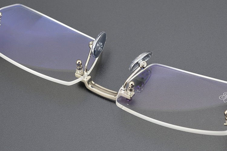 LORDIE Designer Rimless Glasses – Gold Frameless Eyewear with Titanium Temples | Stylish Lightweight Eyeglasses for Men & Women - HP eyeglasses
