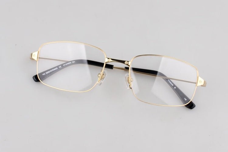 Luxury Cartier - Style Titanium Eyeglasses Frame Square Full Rim Lightweight Business Optical Glasses 16g CT0554O - HP eyeglasses