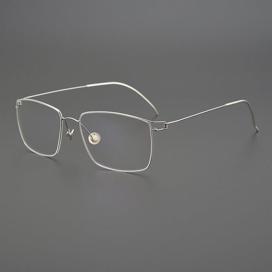 Minimalist 925 Silver Fullrim Glasses – Ultra - Light Lindberg - Inspired No - Screw Eyewear | Square & Round Eyeglass Frames for Men & Women - HP eyeglasses