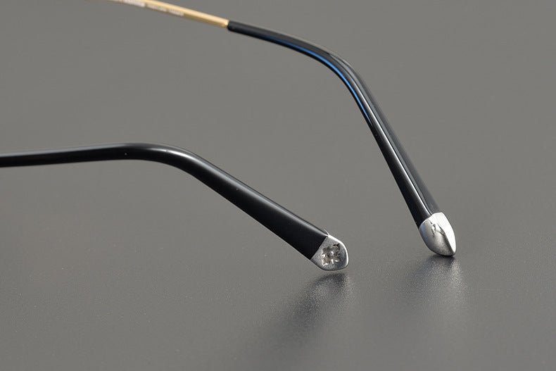 Minimalist High - Quality Browline Glasses – CH5166 Lightweight Pure Titanium Eyewear for Men & Women | Chrome Hearts Style Semi - Rim Frame - HP eyeglasses