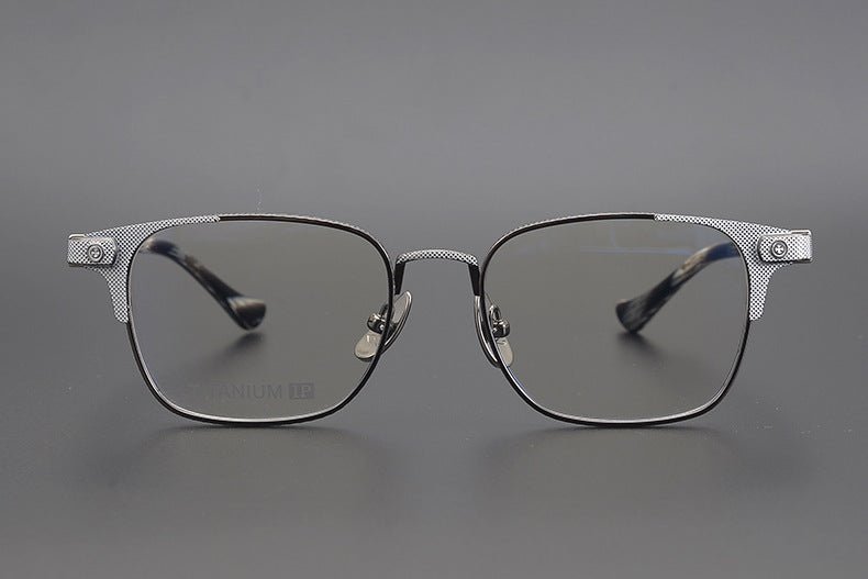 NASTYFREEZE Industrial Black Full Rim Square Glasses – Premium Titanium Frame Eyewear for Men & Women - HP eyeglasses
