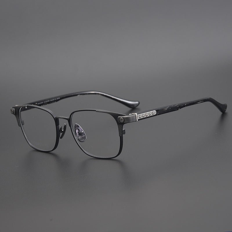 NASTYFREEZE Industrial Black Full Rim Square Glasses – Premium Titanium Frame Eyewear for Men & Women - HP eyeglasses