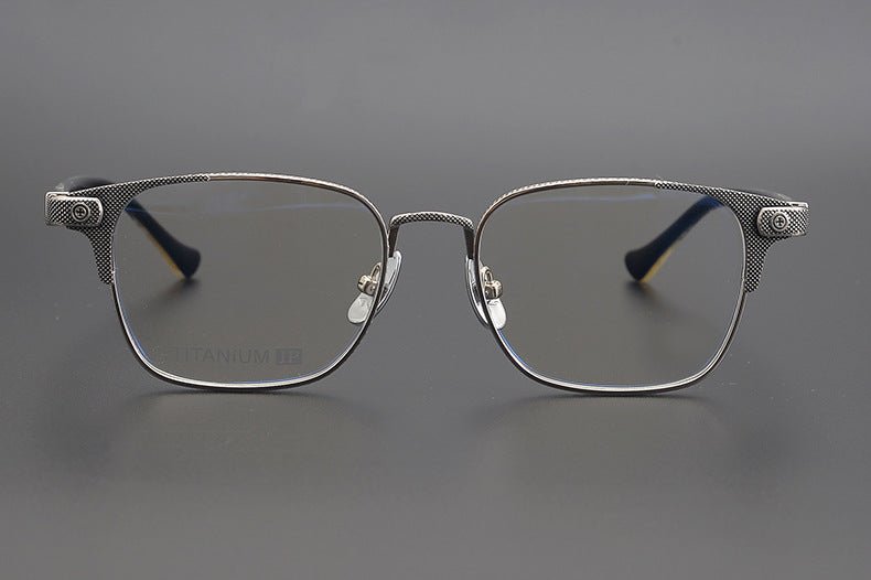 NASTYFREEZE Industrial Black Full Rim Square Glasses – Premium Titanium Frame Eyewear for Men & Women - HP eyeglasses