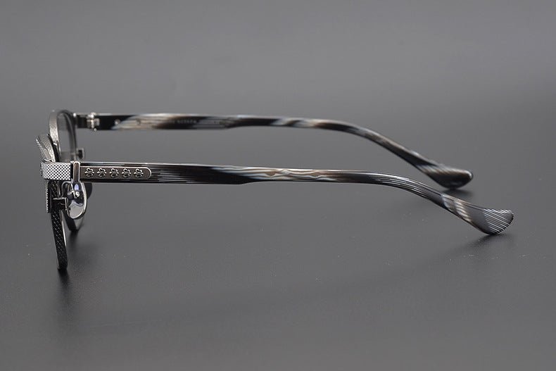 NASTYFREEZE Industrial Black Full Rim Square Glasses – Premium Titanium Frame Eyewear for Men & Women - HP eyeglasses