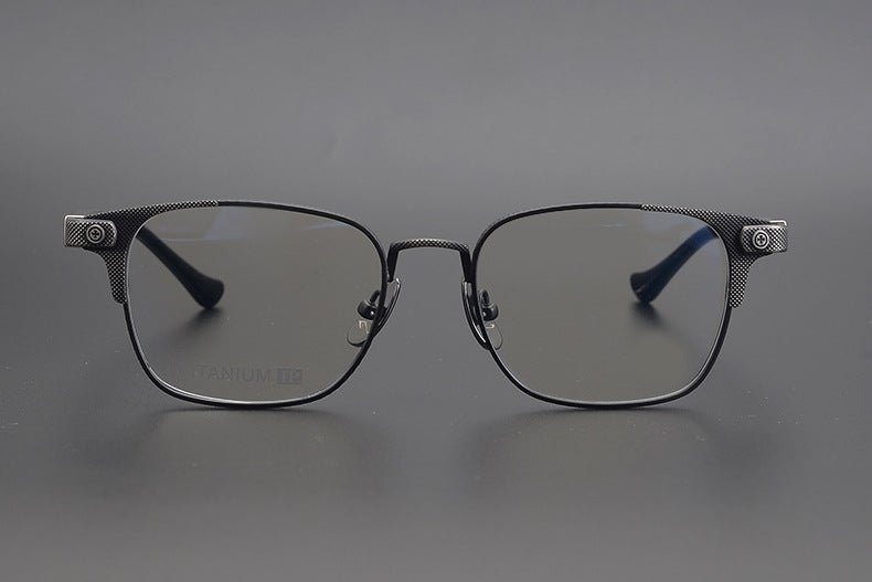 NASTYFREEZE Industrial Black Full Rim Square Glasses – Premium Titanium Frame Eyewear for Men & Women - HP eyeglasses
