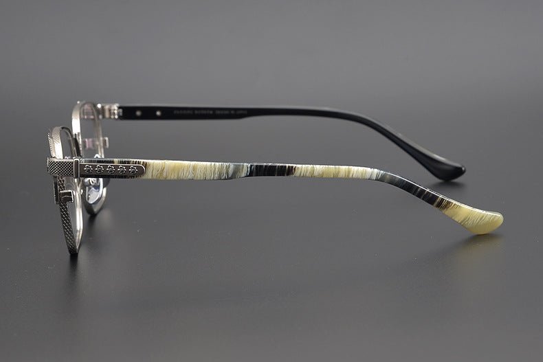 NASTYFREEZE Industrial Black Full Rim Square Glasses – Premium Titanium Frame Eyewear for Men & Women - HP eyeglasses
