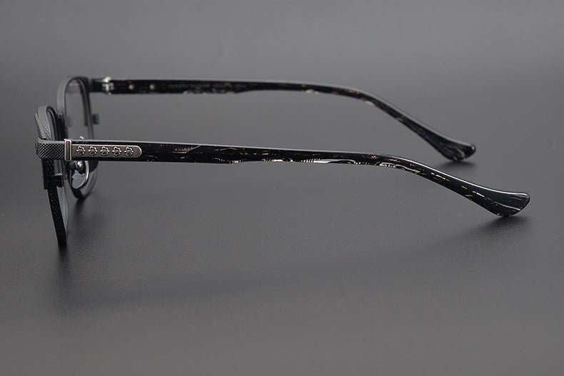 NASTYFREEZE Industrial Black Full Rim Square Glasses – Premium Titanium Frame Eyewear for Men & Women - HP eyeglasses