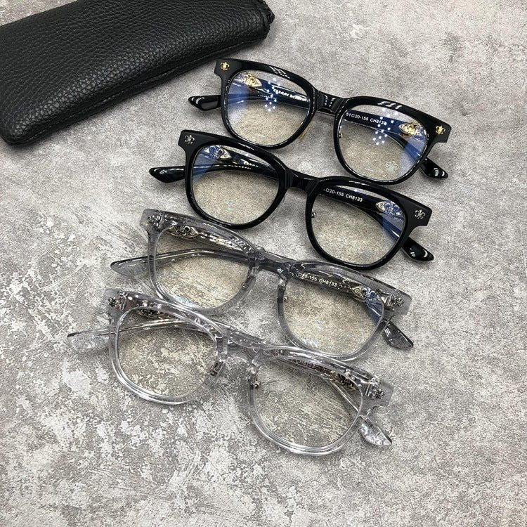 Punk Retro Acetate Eyeglasses with Butterfly & Sword Details | Unisex Full Frame Optical Glasses – CH8133 - HP eyeglasses