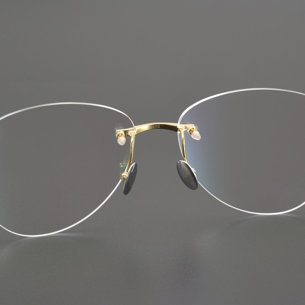 Retro Rimless Round Titanium Eyeglasses in Silver & Gold | Lightweight Aviator - Style Frame – CT0254O - HP eyeglasses