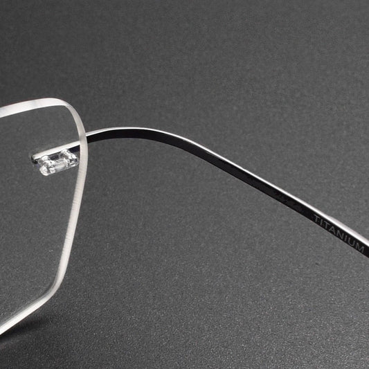 Screwless Pure Titanium Rimless Glasses for Men & Women | Ultra-Light Flexible Prescription Optical Frame XW1818 - HP eyeglasses