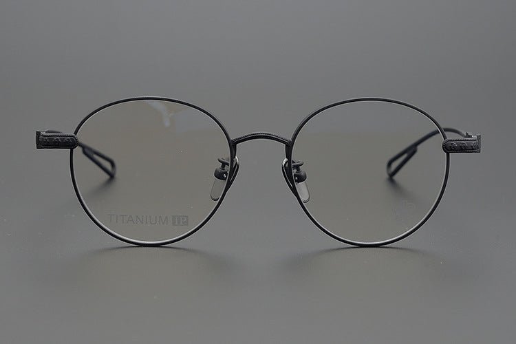 SEXCEL Gothic Round Glasses - Chrome Hearts Style Titanium Full Frame (50mm) - HP eyeglasses
