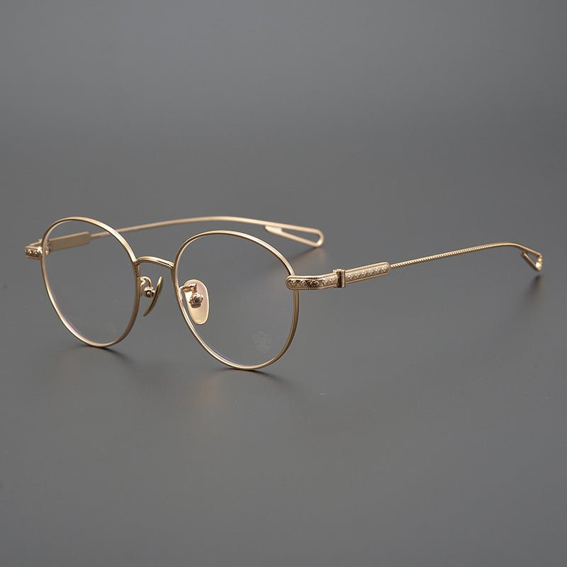SEXCEL Gothic Round Glasses - Chrome Hearts Style Titanium Full Frame (50mm) - HP eyeglasses