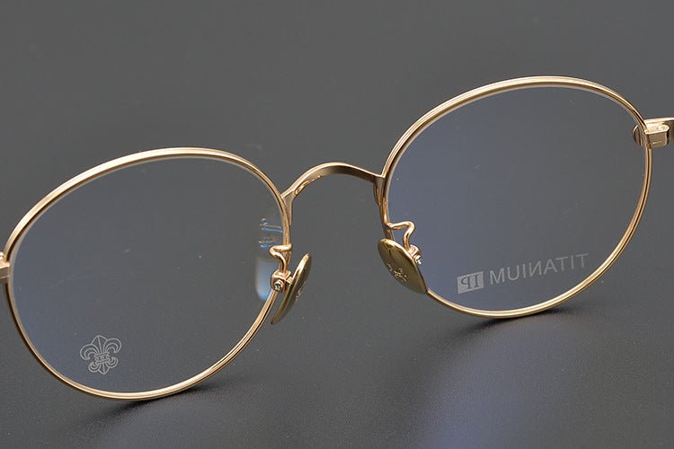 SEXCEL Gothic Round Glasses - Chrome Hearts Style Titanium Full Frame (50mm) - HP eyeglasses