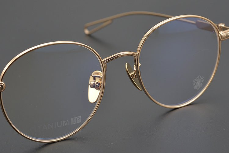 SEXCEL Gothic Round Glasses - Chrome Hearts Style Titanium Full Frame (50mm) - HP eyeglasses