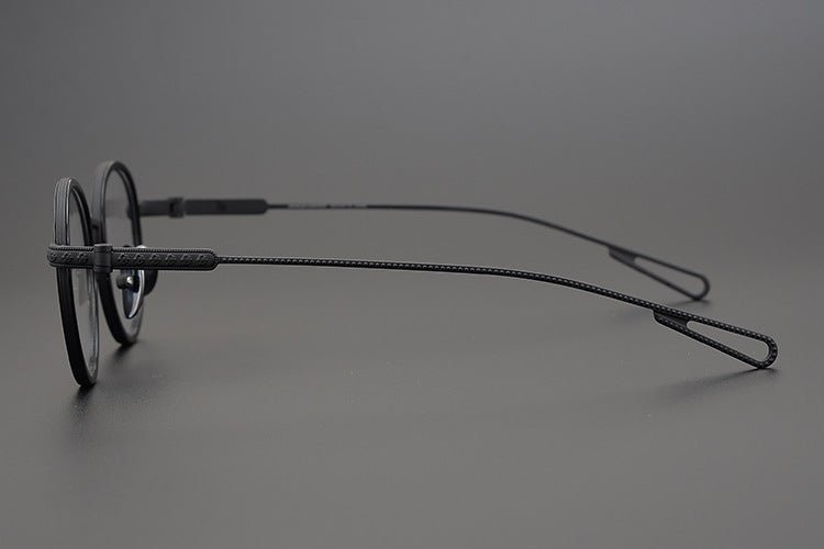 SEXCEL Handmade Vintage Round Glasses – Gothic Titanium Full Frame (47mm) - HP eyeglasses