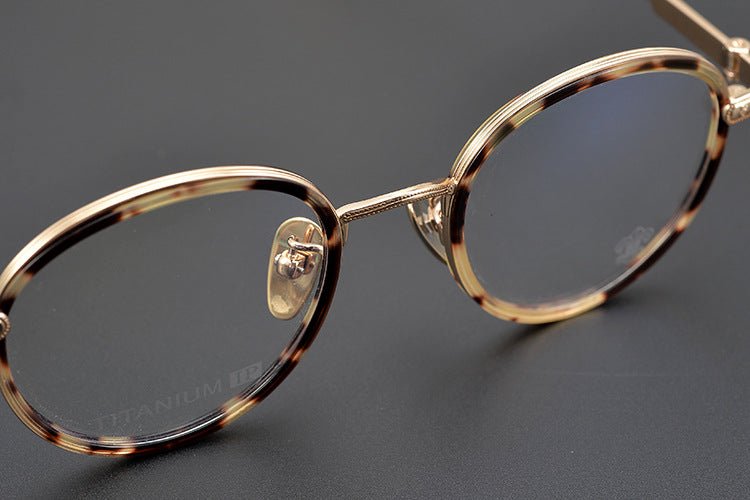 SEXCEL Handmade Vintage Round Glasses – Gothic Titanium Full Frame (47mm) - HP eyeglasses