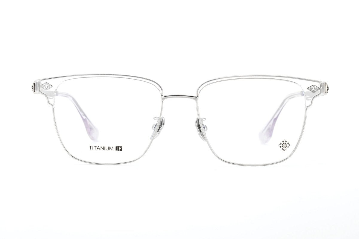 Square Browline Glasses Titanium Half Rim Eyeglasses Frame Browline Prescription Glasses for Men Women Business Optical Frame CH5526 - HP eyeglasses