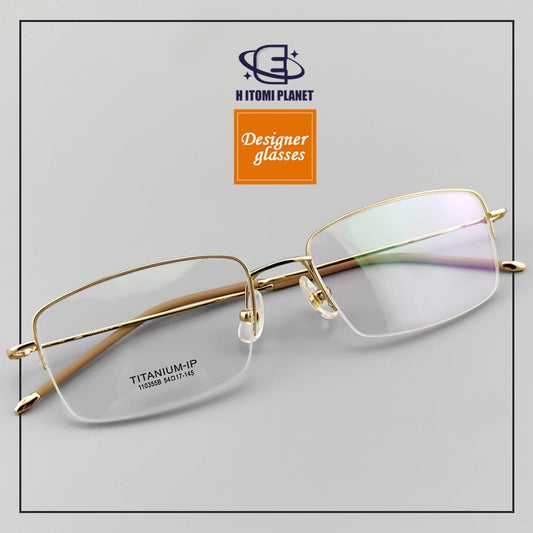 Ultra - Light Full - Rim Pure Titanium Eyeglass Frames – Slim & Elegant Design (Small/Large Size) - HP eyeglasses