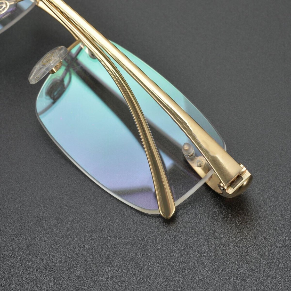 Ultra - Light Pure Titanium Rimless Square Glasses with Panther Head | Prescription Eyewear for Men – 8200875 - HP eyeglasses