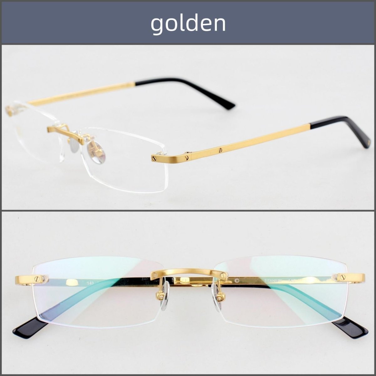 Ultra - Light Rimless Pure Titanium Prescription Glasses Frame with Optical Lens Support – CT0087O - HP eyeglasses
