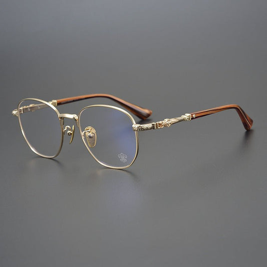 Vintage Square Eyeglass Frames for Men | Chrome Hearts - Inspired Luxury British Aesthetic – CH8008 - HP eyeglasses