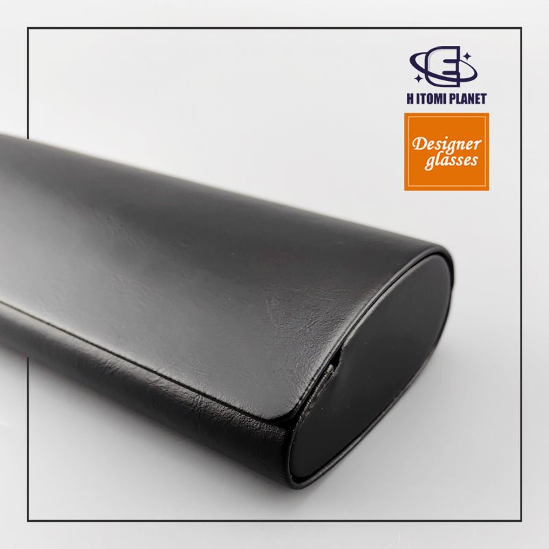 Vintage - Style Crazy Horse Leather Glasses Case – Handmade PU Leather, Durable, Pressure - Resistant Design with Soft Velvet Interior for Sunglasses & Optical Glasses - HP eyeglasses