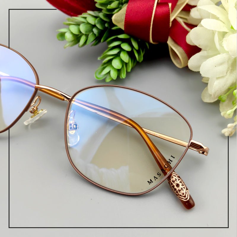 Women's Pure Titanium Butterfly Glasses – Floral Hairpin Accent & 10g Lightweight - HP eyeglasses