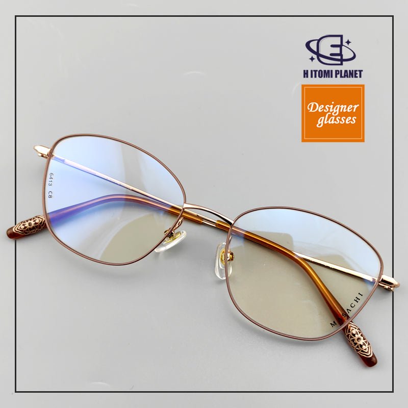Women's Pure Titanium Butterfly Glasses – Floral Hairpin Accent & 10g Lightweight - HP eyeglasses