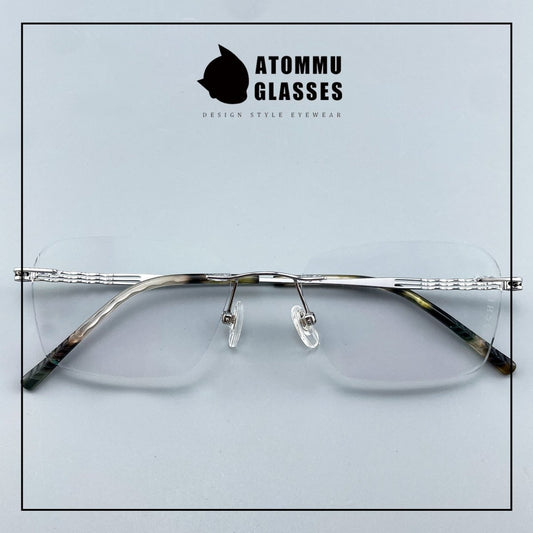 Women’s Rimless Pure Titanium Eyeglasses – Square Ultra Lightweight Business Frame 6443 - HP eyeglasses