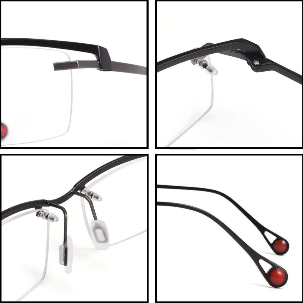 ZY - 208 Titanium Semi - Rimless Business Glasses – Okuyama Same Style - HP eyeglasses