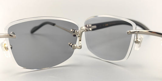 Case Study: Crafting Luxury Double-Drop Custom Rimless Glasses with 3-Second Fast-Shifting Photochromic Lenses - HP eyeglasses