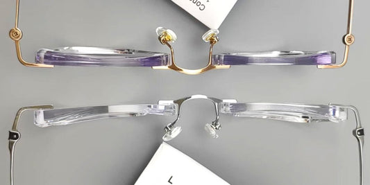 Comparing 1.67 vs 1.74 High-Index Lenses in Rimless Glasses: A Real Custom Case Study - HP eyeglasses