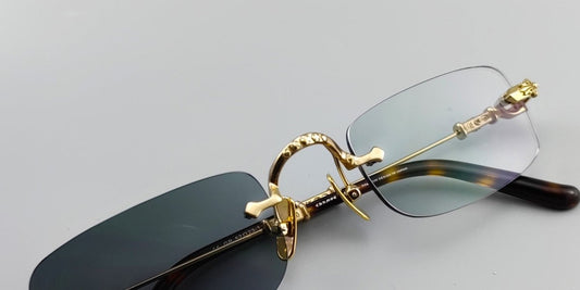 🔮 Gothic Elegance Meets Modern Alchemy: Chrome Hearts-Inspired Rimless Glasses 🔮 - HP eyeglasses