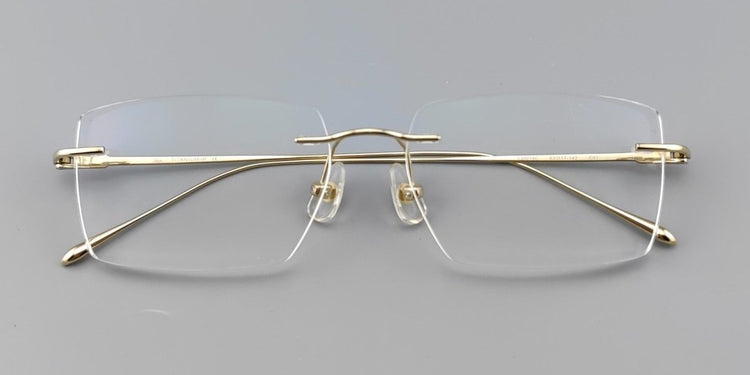 Ultra-Light Rimless Glasses: -3.00 ZEISS Lenses in 14g Titanium Frame ...
