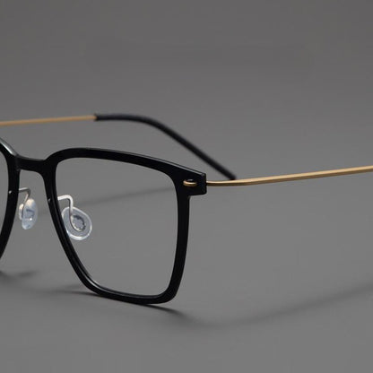 Ultra-Light Square Titanium Eyeglasses – Lindberg Inspired Minimalist Design | Model 6554HS
