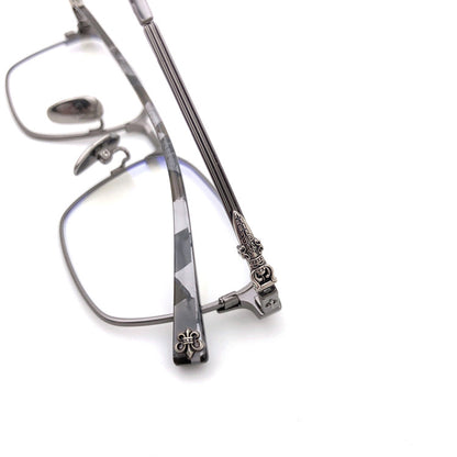 Gothic Titanium Square Eyeglasses for Men & Women – Designer Full-Rim Optical Frame CH8059