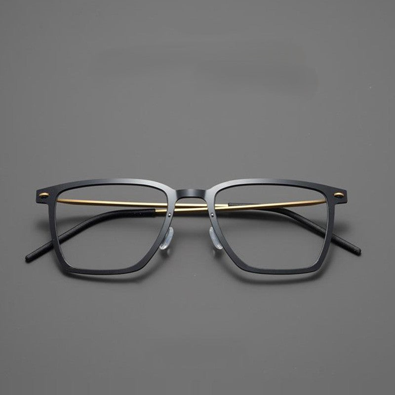Ultra-Light Square Titanium Eyeglasses – Lindberg Inspired Minimalist Design | Model 6554HS