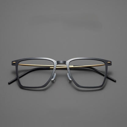 Ultra-Light Square Titanium Eyeglasses – Lindberg Inspired Minimalist Design | Model 6554HS