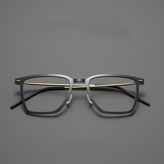 Ultra-Light Square Titanium Eyeglasses – Lindberg Inspired Minimalist Design | Model 6554HS