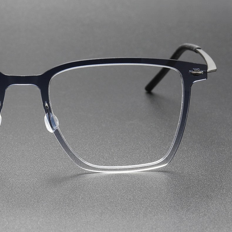 Ultra-Light Square Titanium Eyeglasses – Lindberg Inspired Minimalist Design | Model 6554HS