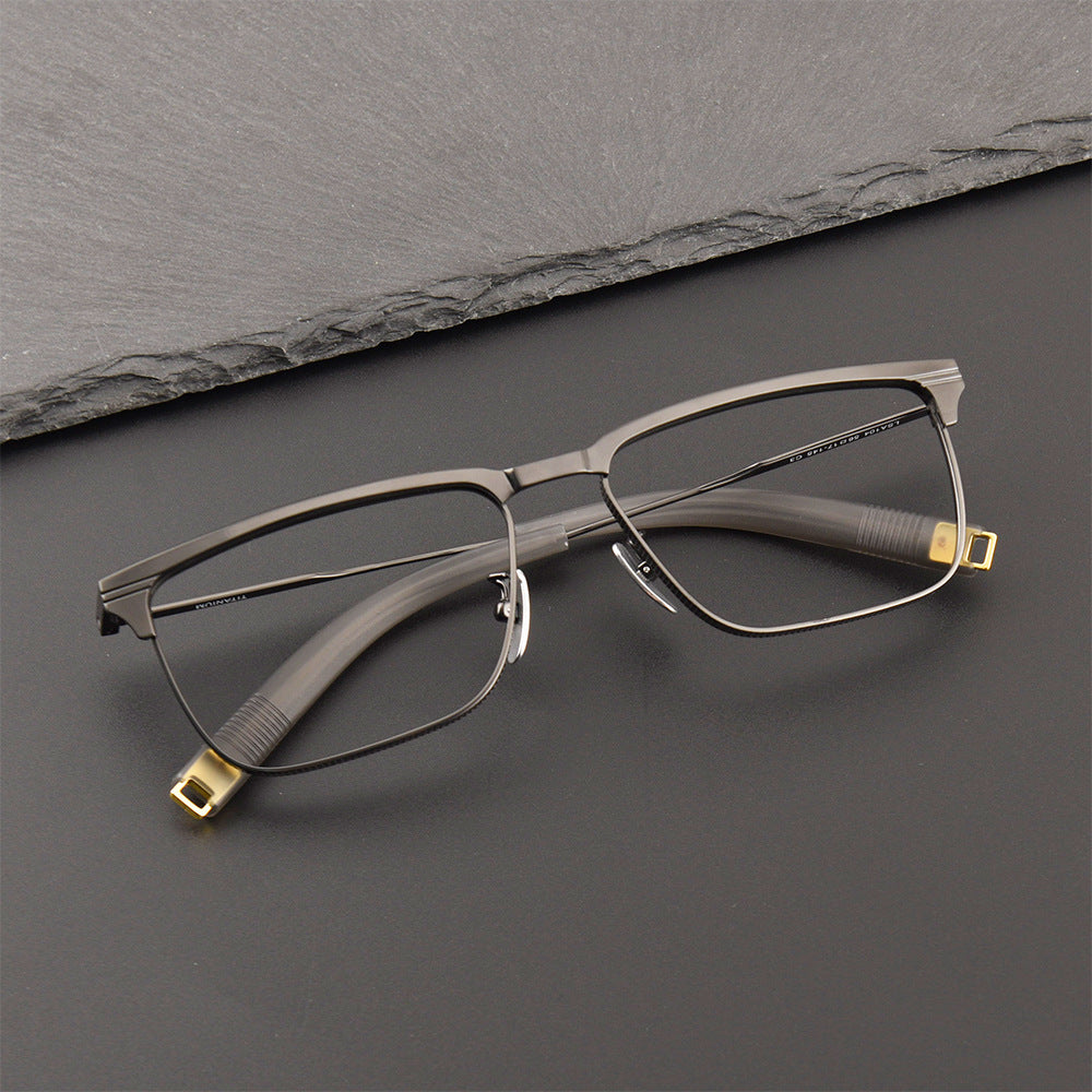 Pure Titanium Square Glasses for Men & Women | Ultra-Light Business Prescription Optical Frame LSA104